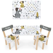 Детский столик 501-116(UA) со стульчиками, собаки