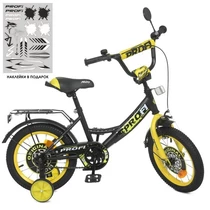 Велосипед детский PROF1 12д. Y1243 Original boy, черно-желтый